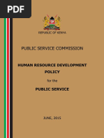 PSC Human Resource Development Policy For Public Service June 2015