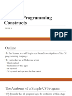 1 - Core C# Programming Constructs - Part I