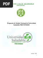 Propuesta de Modelo Nacional de Universidad Saludable PREVENIMSS