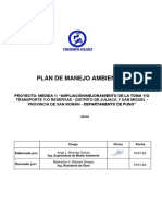 Plan de Manejo Ambiental 2022 - Consorcio Juliaca