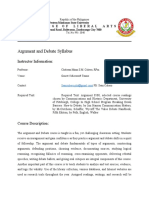 Argument and Debate Syllabus