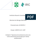 Unidad 4 Opciones de Asistencia Ante Una Crisis Emocional Provocada Por Temas Ambientales Montserrat - Abrego