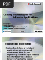 Coating Technologies For Adhesive Applications