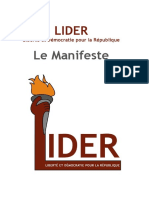 Projet Politique de LIDER - 2012