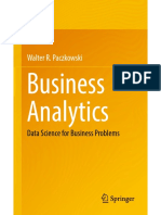 Business Analytics Data Science For Business Problems (Walter R. Paczkowski)