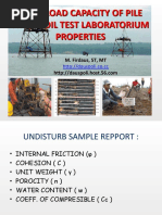 Axial Load Capacity of Pile From UDS Data