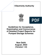 Guidelines For Acceptance Examiantion and Concurrence of Detailed Project Reports For Pumped Storage Schemes