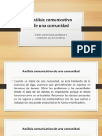 Analisis Comunicativo de Una Comunidad