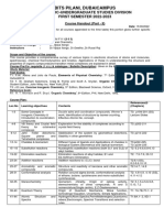 CHEM F111 - General Chemistry - I Sem 2022-2023 HO