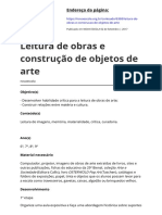 Leitura de Obras e Construcao de Objetos de Arte