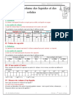 Mesure Du Volume Des Liquides Et Des Solides Cours 1