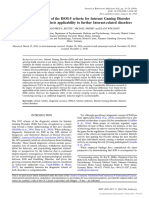 A Clinical Evaluation of The DSM-5 Criteria For Internet Gaming Disorder and A Pilot Study On Their Applicability To Further Internet-Related Disorders