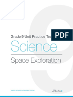 Ed Grade 9 Unit Practice Test Science Space Exploration