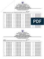 MCQ Answer Sheet Shading