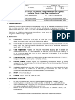 #PR003 Protocolo de Prevención y Seguridad Ante Emergencia Sanitaria Covid-19 para Personal Externo