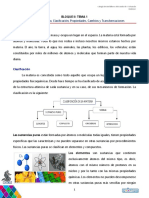 Materia, Clasificacion, Propiedades, Cambios y Transformaciones