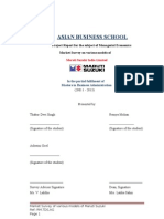 Asian Business School: Project Report For The Subject of Managerial Economics Market Survey On Various Models of