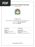 Role & Importance of Financial Management in The Banking Sector