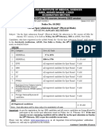 2022 - JAN - INI-CET - SPOT - Admission Round Physical - 4.14 - Notice - 2022 For SPOT Round Final