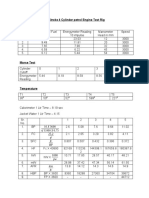 4 Stroke 4 Cylinder Petrol Engine Sample Calculation