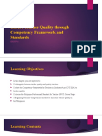 Ensure Teacher Quality Through Competency Framework and