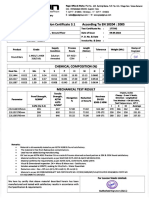 Inspection Certificate 3.1 - ,: According EN 10204: 2005