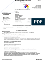 MSDS Turpentine (C10H16)