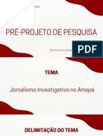 Pré - Projeto de Pesquisa