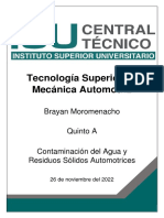 Contaminación Del Agua y Residuos Sólidos Automotrices