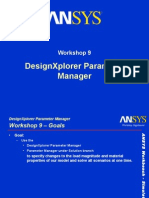 Designxplorer Parameter Manager: Workshop 9