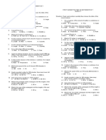 First Summative Test in Mathematics 7-Q2