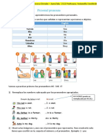 1er Año 3ra División-Personal Pronouns-Junio Julio