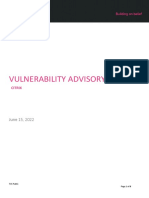 Vulnerability Advisory - Citrix 15th June 22