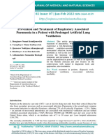 Prevention and Treatment of Respiratory Associated Pneumonia in A Patient With Prolonged Artificial Lung Ventilation