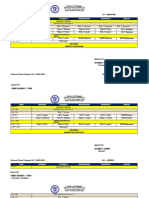 Class Schedule 2022 2023