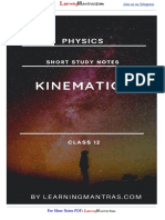 Kinematics Notes PDF