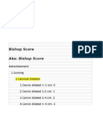 Bishop Score of Pregnancy