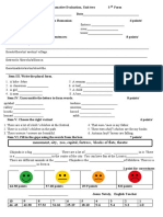 Summative Test 3rd Form Unit 2