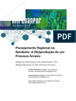 Planejamento Regional No Nordeste: A (Re) Produção de Um Processo Arcaico