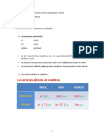 Grammaire Introduction Langue Française - Bilan