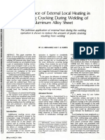 The Influence of External Local Heating in Preventing Cracking During Welding of Aluminum Alloy Sheet