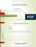 Cricket Alert in Python