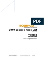 Equipco 2010 Price List