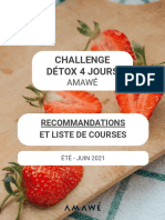 Recommandations Et Liste de Courses - Challenge Détox 4 Jours Été - Amawé