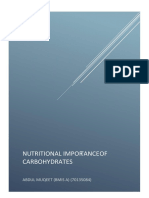 Nutritional Importance of Carbohydrates Final