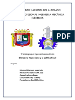 El Modelo Keynesiano y La Política Fiscal