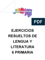 Ejercicios Resueltos de Lengua Y Literatura 6 Primaria