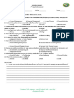 BUSINESS FINANCE 2nd Quarter Assessment