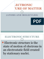 Electronic Structure of Matter