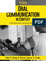 Oral Communication in Context by Ethel Dasig and Charisel Jeanne Casala FINAL